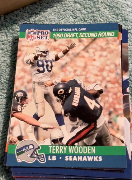 1990 Pro Set #698 Terry Wooden — front