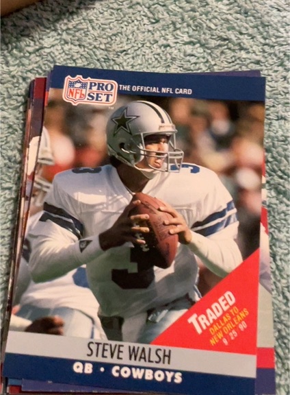 1990 Pro Set #484 Steve Walsh — front