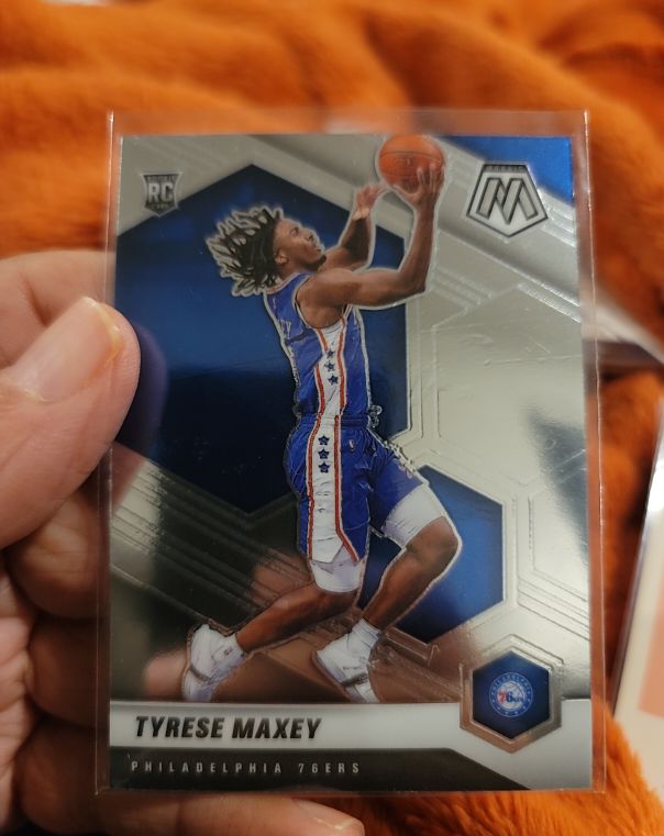2020-21 Panini Mosaic #203 Tyrese Maxey — front