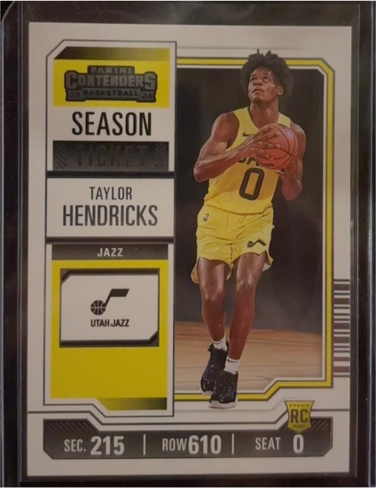 2023-24 Panini Contenders Season Ticket #43 Taylor Hendricks — front