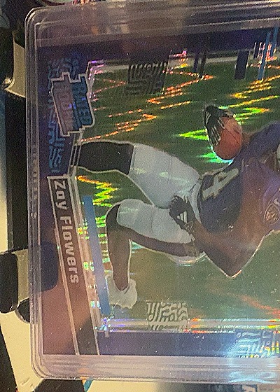 2023 Panini Donruss Optic Rated Rookie Purple Shock Prizm #? Zay Flowers — front