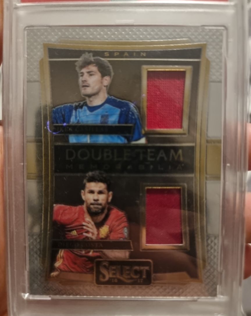 2016-17 Panini Select Double Team Memorabilia #DT-CCO Iker Casillas, Diego Costa — front