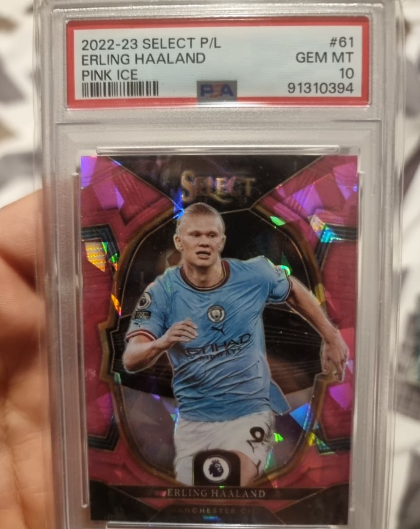 2022-23 Panini Select Premier League #61 Erling Haaland Pink Ice — front