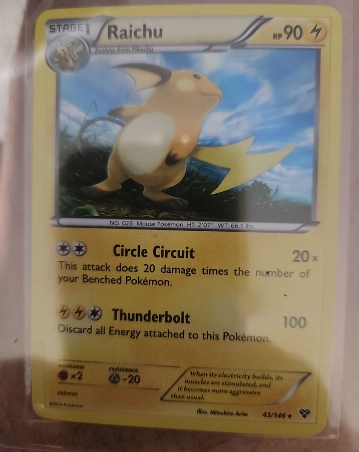 2014 Pokémon XY #43 Raichu — front