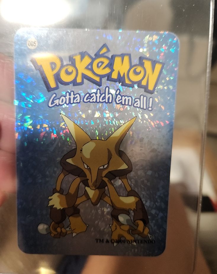 2000 Pokémon #065 Alakazam Vending Prism Holo Sticker — front