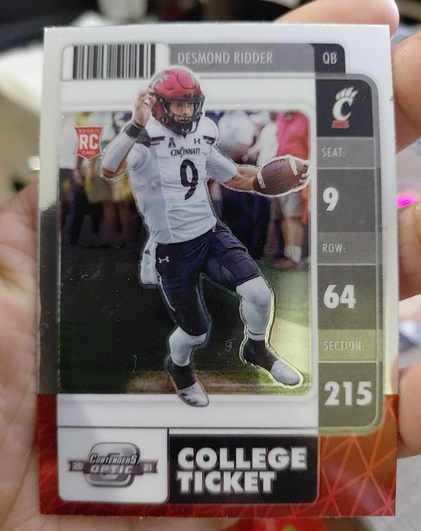 2022 Panini Chronicles Draft Picks Contenders Optic #4 Desmond Ridder — front
