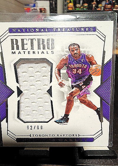 2018 Panini National Treasures Retro Materials #RE-CO Charles Oakley — front