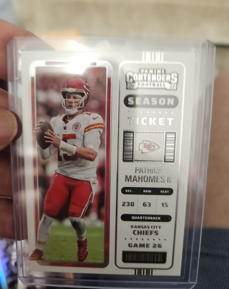 2022 Panini Contenders Season Ticket #58 Patrick Mahomes II — front