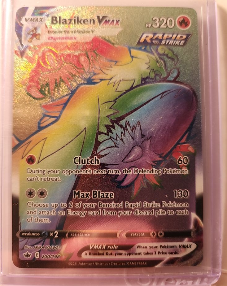 2021 Pokémon SWSH Chilling Reign #200 Blaziken VMAX — front