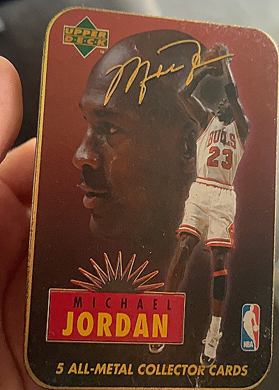 1996 Upper Deck Michael Jordan 5 All Metal Collector Cards — front