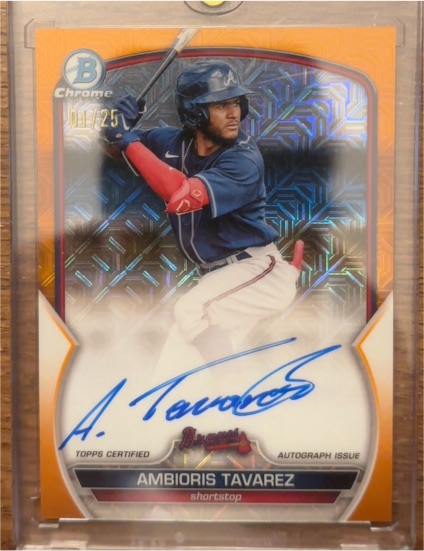 2023 Bowman Chrome #BMA-AT Ambioris Tavarez Mojo Refractor Auto — front