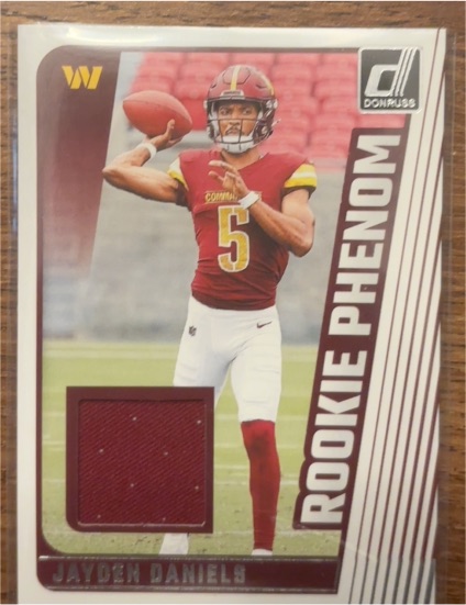 2024 Donruss Rookie Phenom Patch #RPJ-JDA Jayden Daniels — front