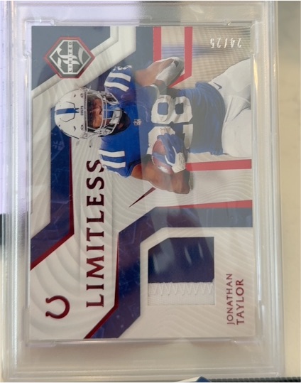 2021 Panini Limited Limitless Materials #LM-JT Jonathan Taylor — front