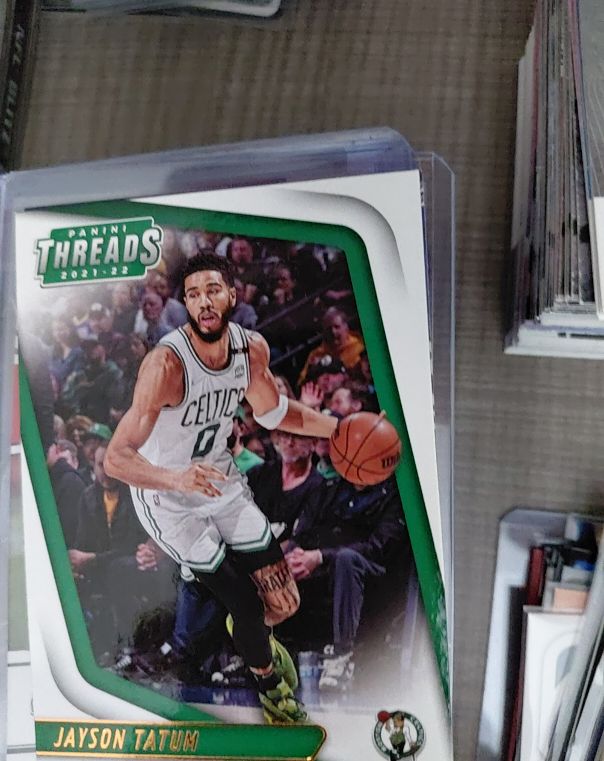 2021-22 Panini Chronicles Threads #96 Jayson Tatum Boston Celtics — front