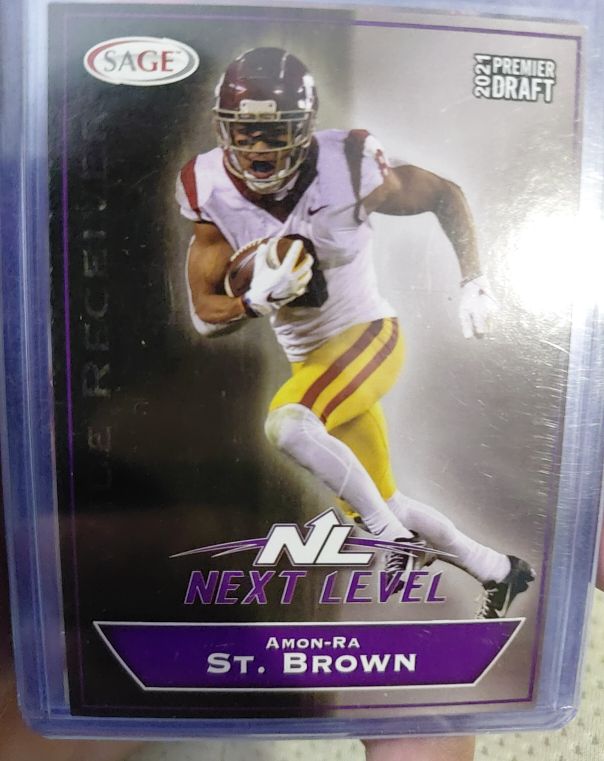2021 Sage Premier Draft Next Level #154 Amon-Ra St. Brown — front