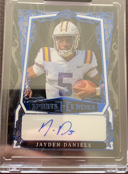 2025 Leaf Metal Sports Heroes #BA-JD1 Jayden Daniels — front