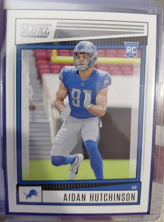 2022 Panini Score #307 Aidan Hutchinson Rookie Card — front