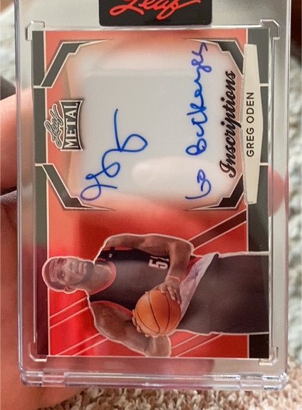 2024 Leaf Metal Inscriptions #MI-GO1 Greg Oden — front