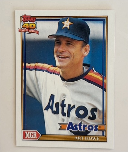 1991 Topps #51 Art Howe — front