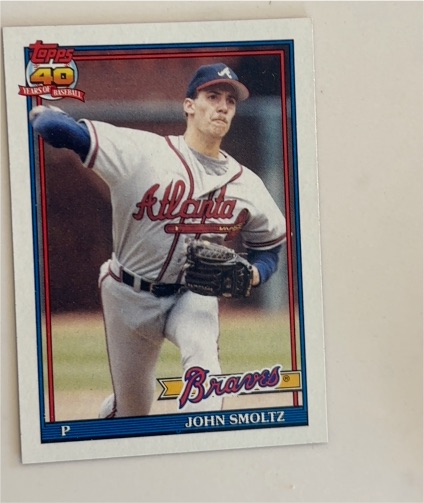 1991 Topps #157 John Smoltz — front