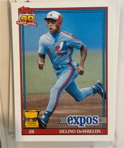 1991 Topps #432 Delino DeShields — front