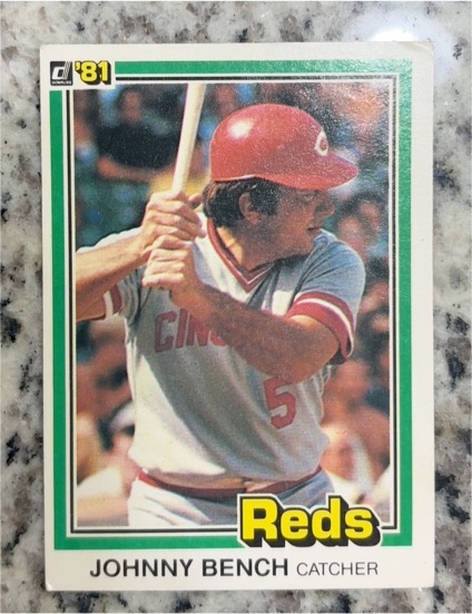 1981 Donruss #62 Johnny Bench Cincinnati Reds — front