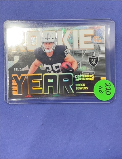 2024 Panini Contenders #5 Brock Bowers Rookie Of The Year Sparkle — front