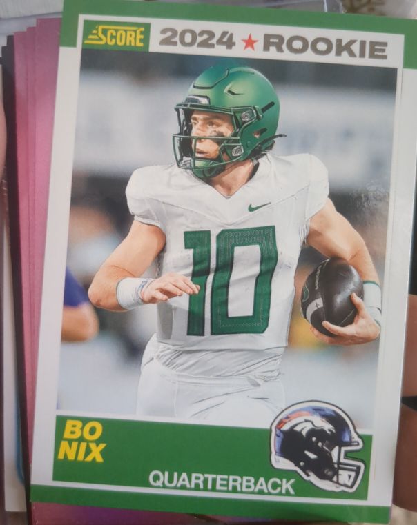2024 Panini Score #9 Bo Nix Rookie — front