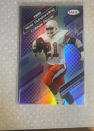 1988 SAGE Most Outstanding College Player #MOCP-B52 Barry Sanders — front