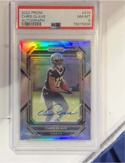 2022 Panini Prizm #310 Chris Olave Autograph — front