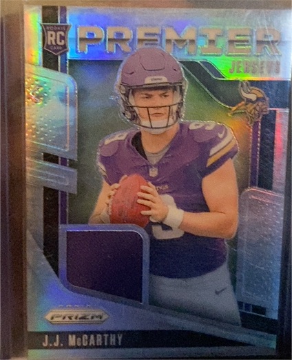 2024 Panini Prizm Premier Jerseys #PJ-JJM J.J. McCarthy — front