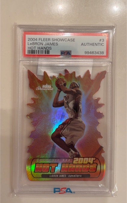 2004 Fleer Showcase #3 LeBron James Hot Hands — front