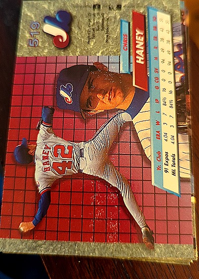 1992 Fleer Ultra #519 Chris Haney — back