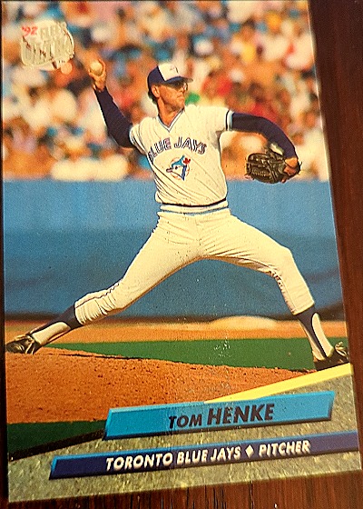 1992 Ultra #450 Tom Henke — front