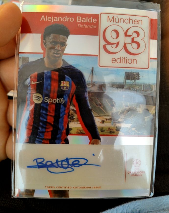 2023 Topps UEFA Superstars Munchen 93 Edition Alejandro Balde — front