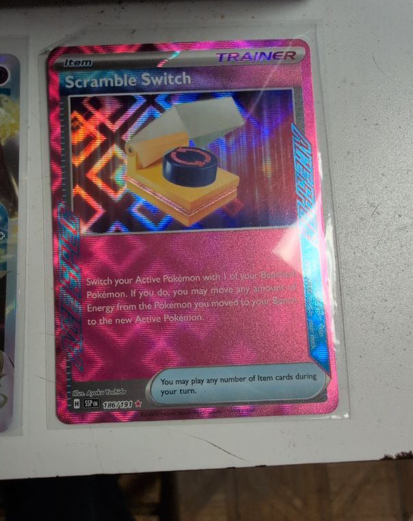 2024 Pokémon SV08: Surging Sparks #186 Scramble Switch — front