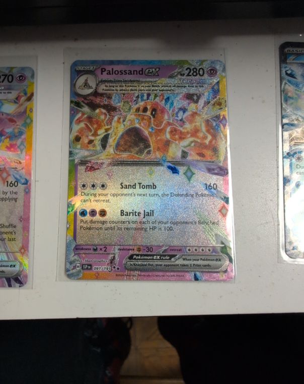 2019 Pokémon TCG Surging Sparks #091 Palossand EX — front
