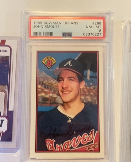 1989 Bowman Tiffany #266 John Smoltz — front