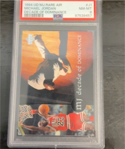 1994 Upper Deck #J1 Michael Jordan Decade of Dominance — front