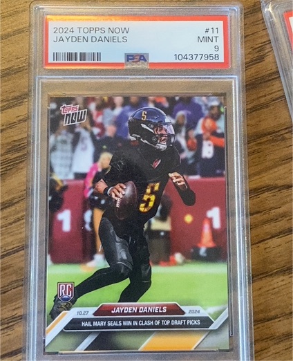2024 Topps Now #11 Jayden Daniels — front