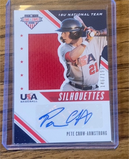 2020 Panini Stars & Stripes Silhouettes #USJ-PCA Pete Crow-Armstrong — front