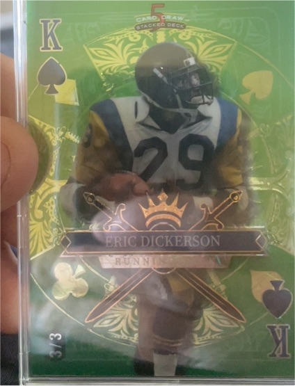 2024 Wild Card 5 Card Draw Stacked Deck #1/2 Eric Dickerson King of Spades — front