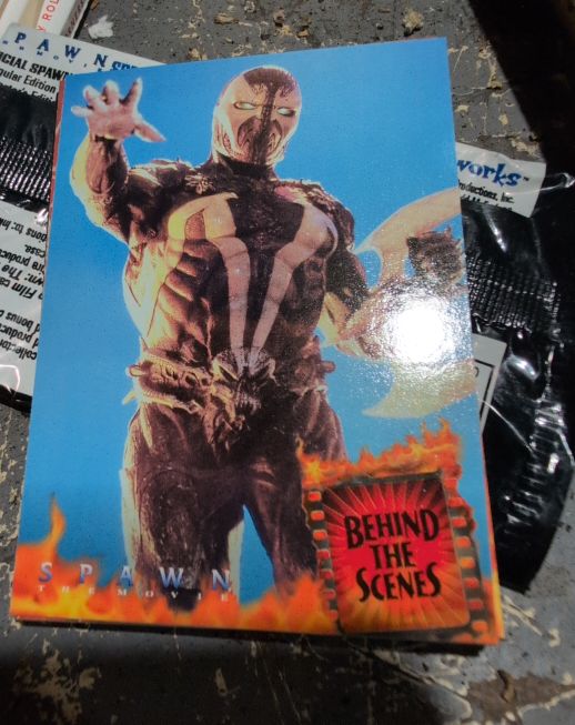 1997 Inkworks Spawn The Movie #77 Behind The Scenes Against A Blue Screen — front