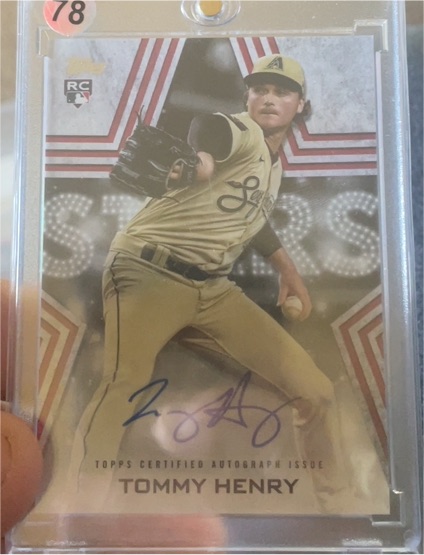 2023 Topps Series 1 Baseball Stars Autograph #BSA-TOH Tommy Henry — front