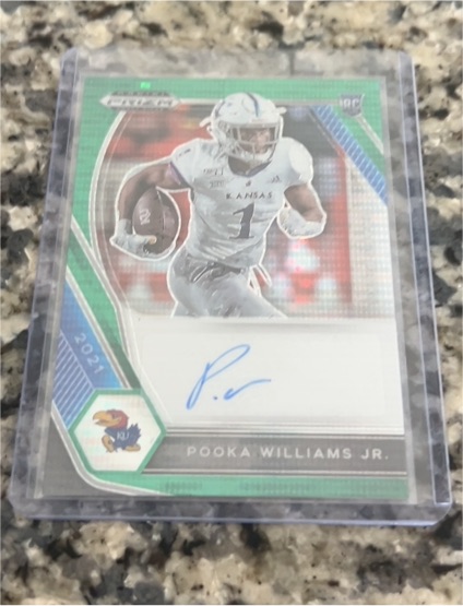 2021 Panini Prizm Draft Picks #DPA-POO Pooka Williams Jr. Rookie Auto — front