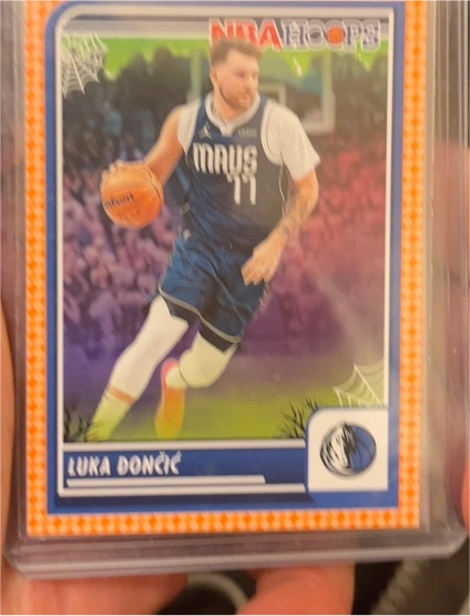 2023-24 Panini Haunted Hoops Orange #9 Luka Doncic Dallas Mavericks — front