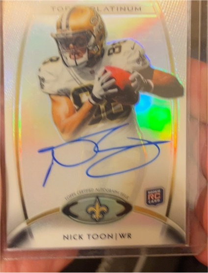 2012 Topps Platinum Rookie Autographs Refractors #123 Nick Toon — front