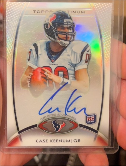 2012 Topps Platinum #156 Case Keenum — front