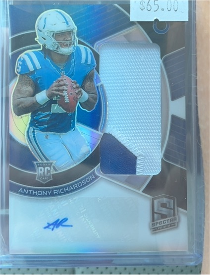 2023 Panini Spectra #207 Anthony Richardson Rookie Patch Autographs — front