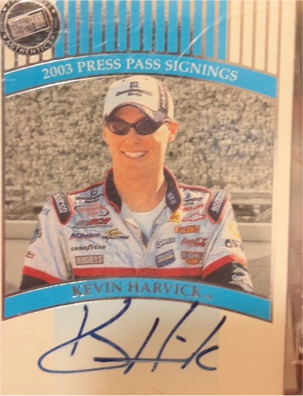 2003 Press Pass Signings #NNO Kevin Harvick — front